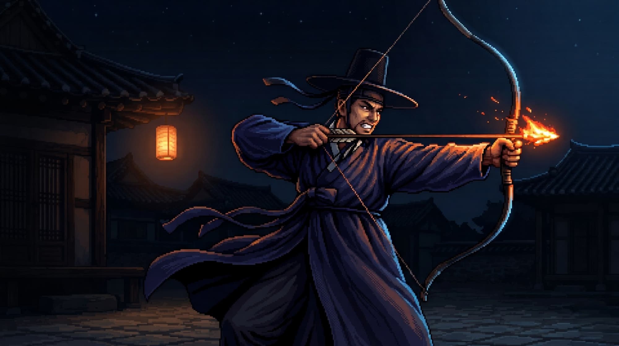 Arrow drawn, the instant before release